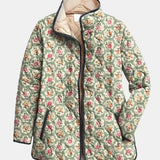 Amélie | Quiltad jacka med blommig gobelänglook