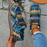 Camille | Loafers i mönstrad canvas