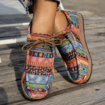 Camille | Loafers i mönstrad canvas