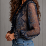 Éléonore | Sofistikerad blus med volanger