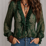 Éléonore | Sofistikerad blus med volanger