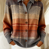 Juliette | Rutig skjortcardigan i tonade färger