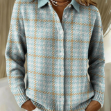 Pauline | Himmelsblå rutig cardigan
