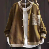 Sandrine | Våffelstickad cardigan med fickor