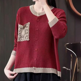Sandrine | Våffelstickad cardigan med fickor