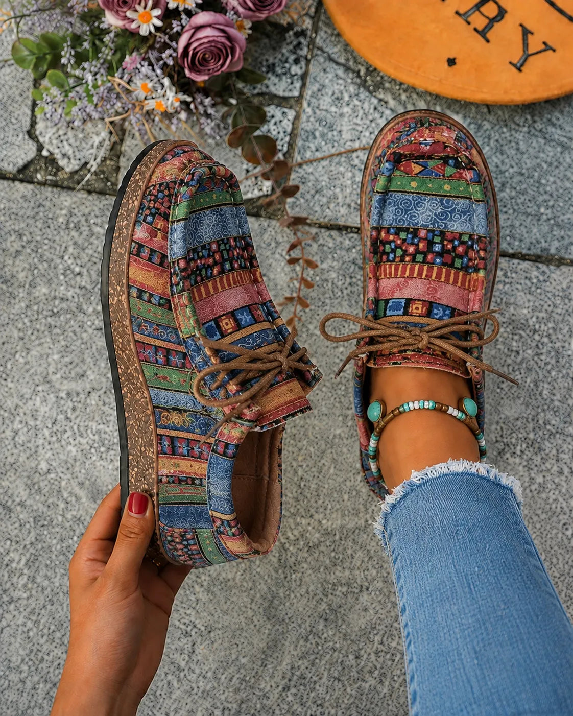 Sylvie | Vadderade bohemiska loafers